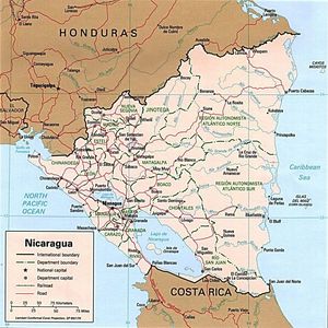 Carte géographique Nicaragua