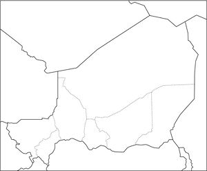 Carte Niger vierge