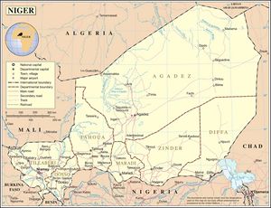 Carte des villes Niger