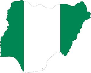 Carte drapeaux Nigeria