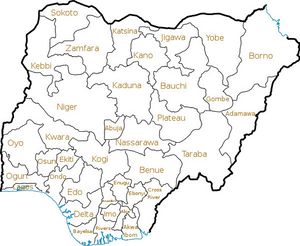 Carte Nigeria vierge