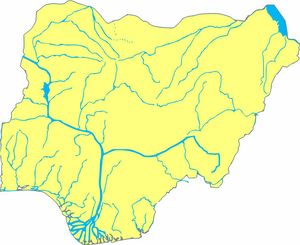 Carte Nigeria rivière vierge