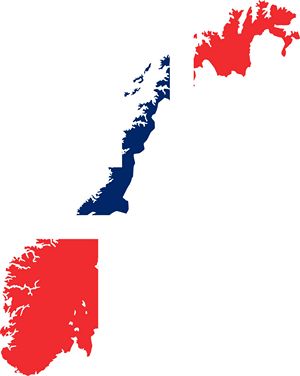 Carte drapeaux Norvège