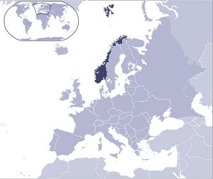 Localiser Norvège sur carte du monde