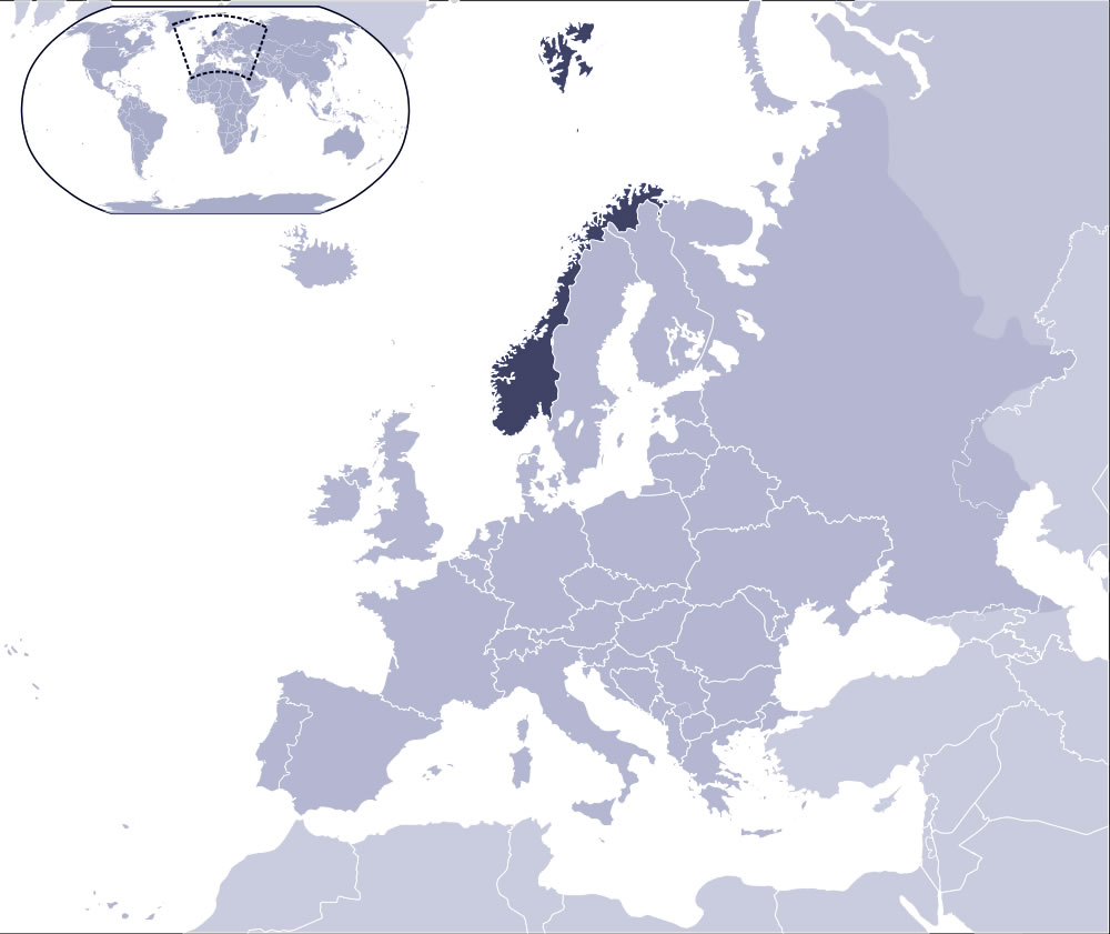 norvege carte du monde