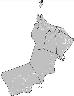 Carte Oman vierge