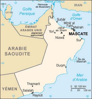 Carte des villes Oman
