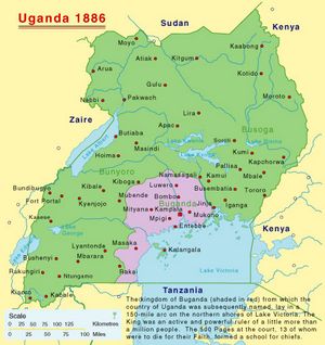 Ancienne carte Ouganda