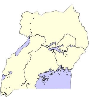 Carte régions Ouganda