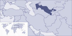 Localiser Ouzbékistan sur carte du monde