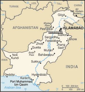 Carte grande villes Pakistan