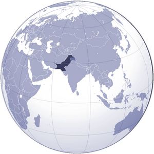 Localiser Pakistan sur carte du monde