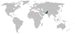 Situer Pakistan sur carte du monde