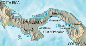 Carte frontières Panama