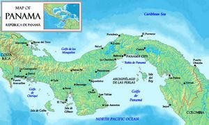 Carte géographique Panama