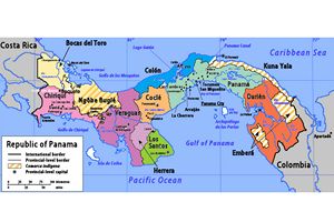 Carte régions Panama