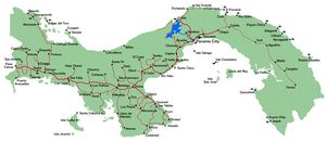 Carte routière Panama