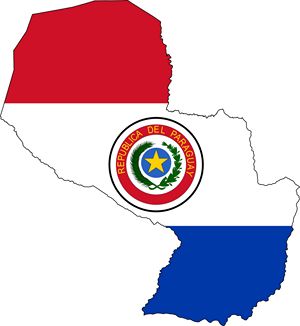 Carte drapeaux Paraguay