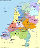 Carte régions Pays-Bas