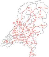 Carte routière Pays-Bas