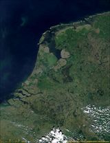 Carte satellite Pays-Bas