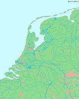 Carte topographique Pays-Bas