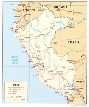 Carte des villes Pérou