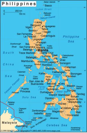 Carte des villes Philippines