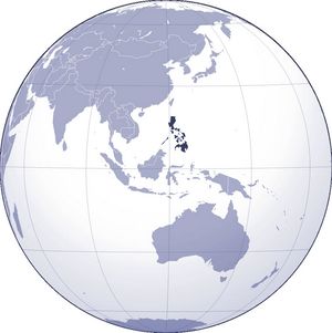 Localiser Philippines sur carte du monde