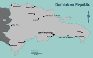 Carte République dominicaine vierge