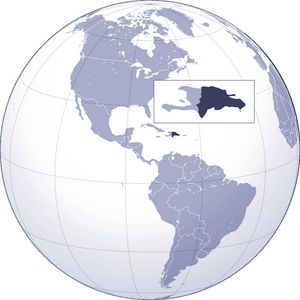 Localiser République dominicaine sur carte du monde
