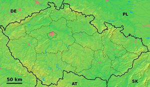 Carte topographique République tchèque