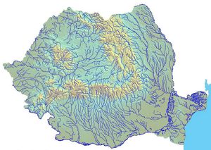 Carte fleuves Roumanie