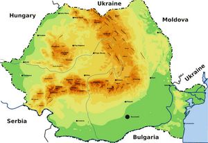 Carte géographique Roumanie