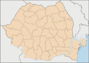 Carte Roumanie vierge régions