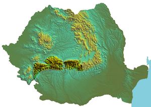 Carte topographique Roumanie