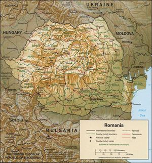 Grande carte Roumanie
