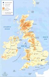 Carte géographique Royaume-Uni