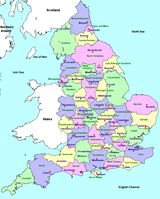 Carte régions Royaume-Uni