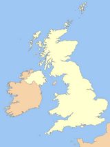 Carte Royaume-Uni vierge couleur