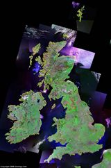Carte satellite Royaume-Uni
