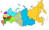 Carte Russie vierge couleur