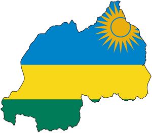 Carte drapeaux Rwanda