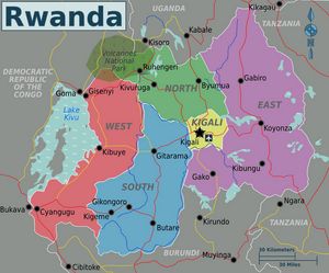 Carte régions Rwanda
