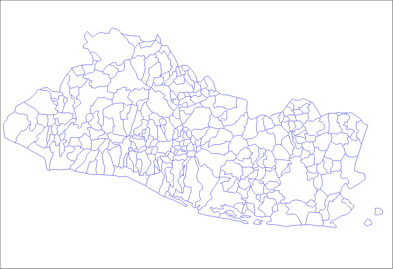 Carte vierge des départements de Salvador