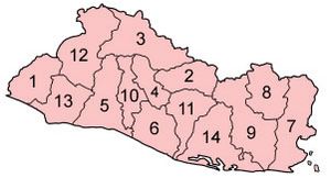 Carte Salvador vierge numéros régions