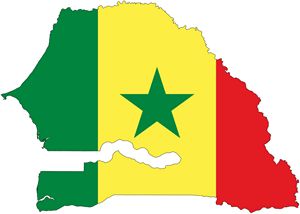 Carte drapeaux Sénégal