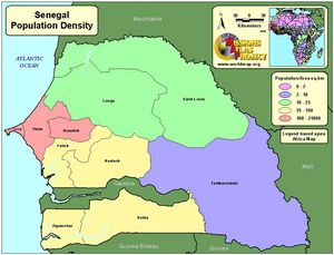 Carte population Sénégal