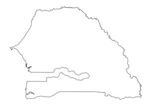 Carte Sénégal vierge