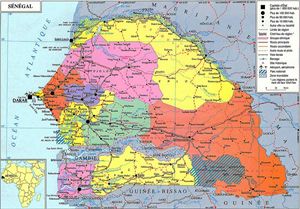 Grande carte Sénégal